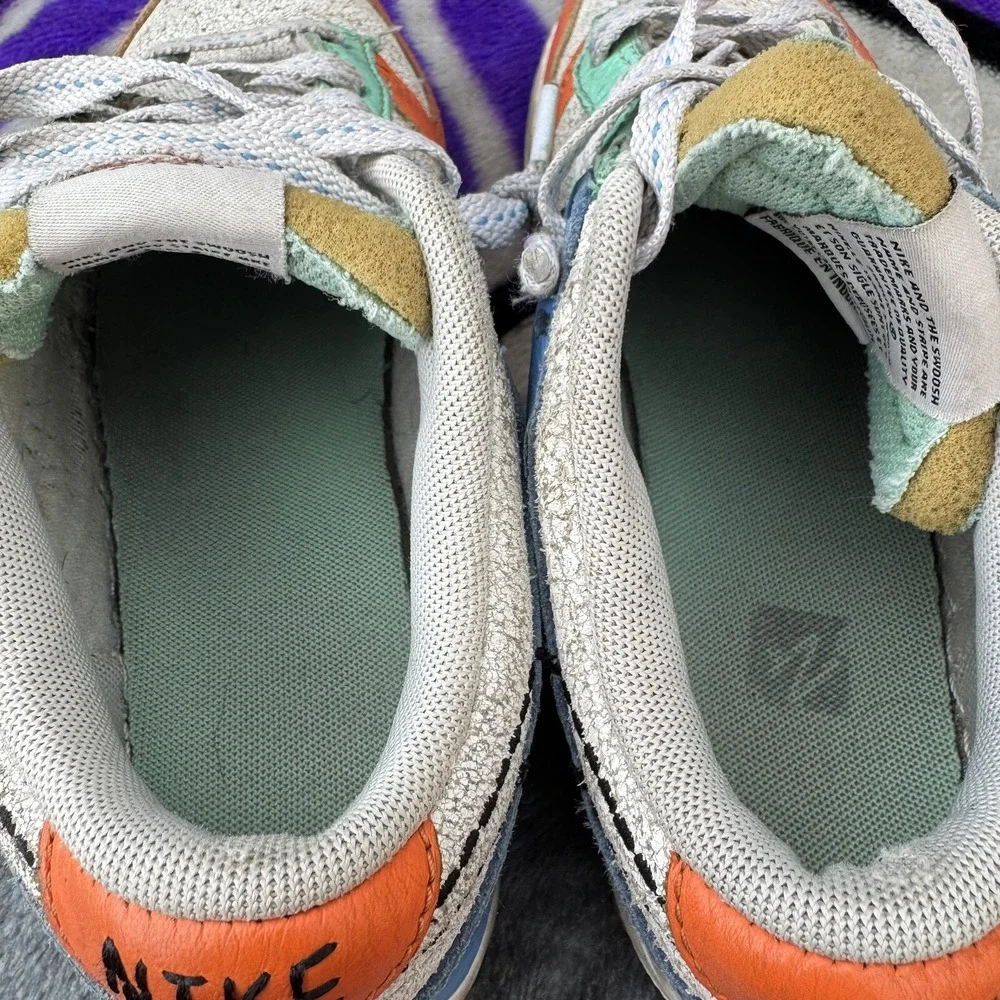 Size 3Y - Nike Dunk Low White/Black-Safety Orange GS (DX3364‎ 100)